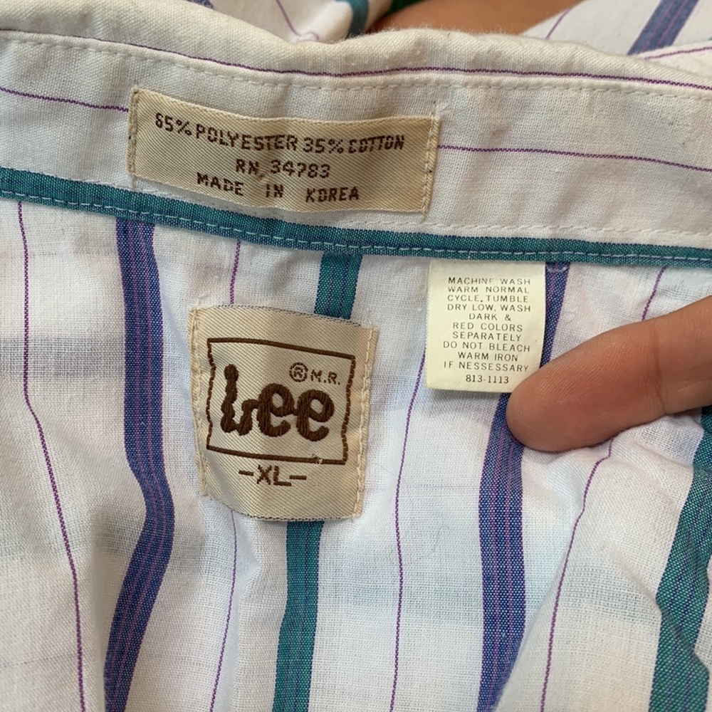 💗MENS - Stripe button up multicolor shirt (copy) - Picture 6 of 6